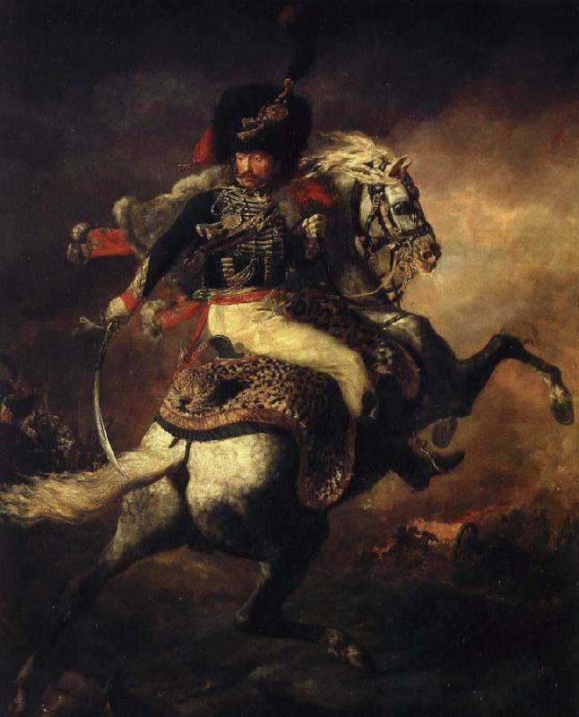 Theodore Gericault kavalleriofficeran oil painting picture